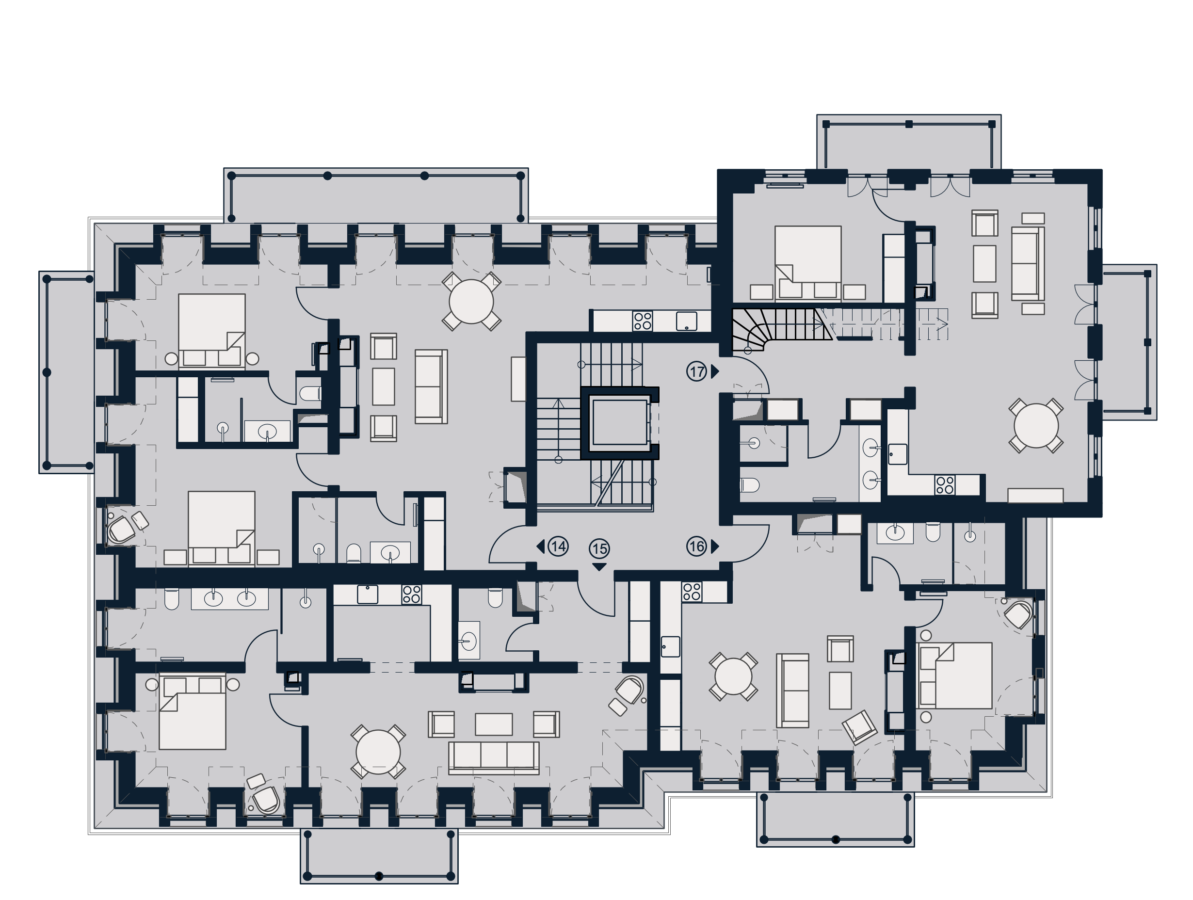 Villa Klingler - Geschossgrundriss Dachgeschoss